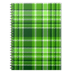 Carnet Motif Checkered de couleur verte