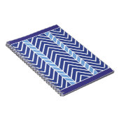 Carnet Motif Chevron Bleu (Côté Droit)