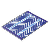 Carnet Motif Chevron Bleu (Côté gauche)