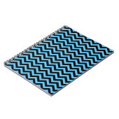 Carnet Motif Chevron bleu et noir (Côté gauche)
