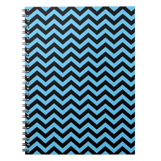 Carnet Motif Chevron bleu et noir (Devant)