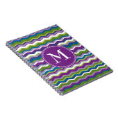 Carnet Motif Chevron brillant avec Monogram (Côté Droit)