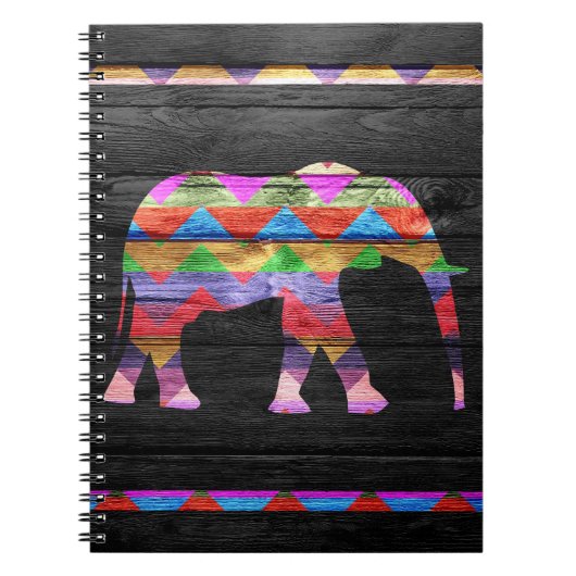 Carnet Motif Chevron Elephant #2 (Devant)