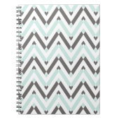 Carnet Motif Chevron géométrique moderne Gris de Mint (Devant)