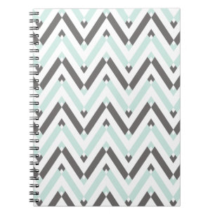 Carnet Motif Chevron géométrique moderne Gris de Mint