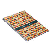 Carnet Motif Chevron personnalisable avec couleur rétro p (Côté Droit)