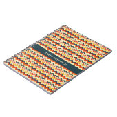 Carnet Motif Chevron personnalisable avec couleur rétro p (Côté gauche)