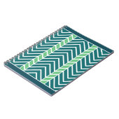 Carnet Motif Chevron Sarcelle (Côté gauche)
