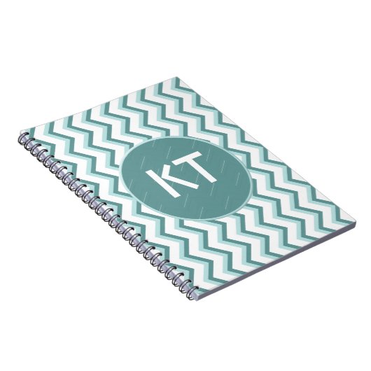 Carnet Motif Chevron ZigZag dans Mint Green (Côté Droit)
