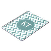 Carnet Motif Chevron ZigZag dans Mint Green (Côté gauche)