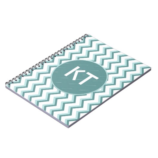 Carnet Motif Chevron ZigZag dans Mint Green (Côté gauche)