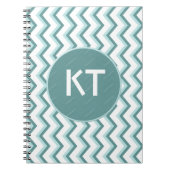 Carnet Motif Chevron ZigZag dans Mint Green (Devant)