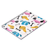 Carnet Motif chien mignon avec dessin du visage animal bé (Côté gauche)