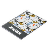 Carnet Motif chien mignon Doodle (Côté gauche)