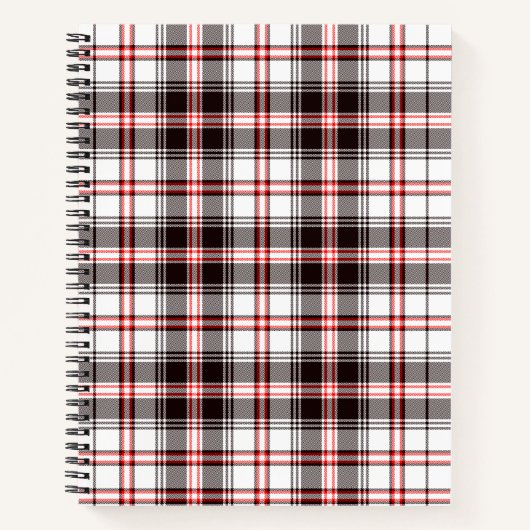 Carnet Motif chromé rouge et noir (Devant)