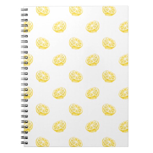 Carnet Motif citron aquarelle (Devant)