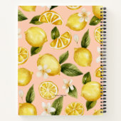 Carnet Motif citron aquarelle (Dos)