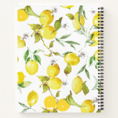 Carnet Motif citron aquarelle (Dos)
