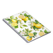 Carnet Motif citron, Fleurs de citron, Feuilles, Citrus (Côté Droit)