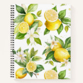 Carnet Motif citron, Fleurs de citron, Feuilles, Citrus (Devant)