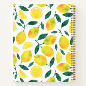 Carnet Motif citron jaune aquarelle (Dos)