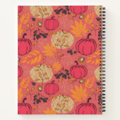 Carnet motif citrouille (Dos)
