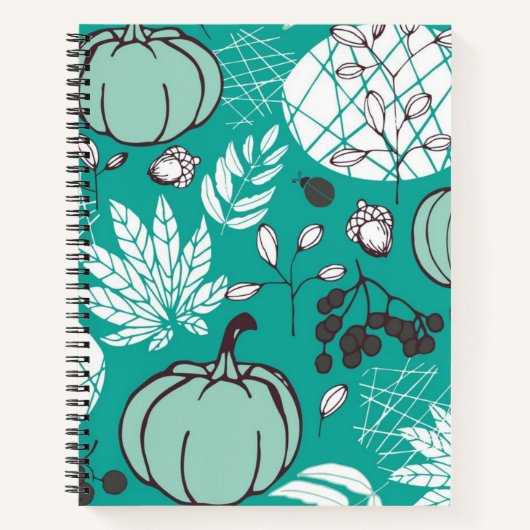 Carnet motif citrouille (Devant)