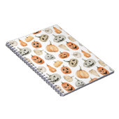 Carnet Motif Citrouille d'aquarelle amusant (Côté Droit)