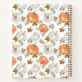 Carnet Motif Citrouille d'aquarelle d'automne (Dos)