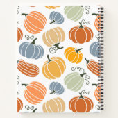 Carnet Motif Citrouille d'automne coloré (Dos)