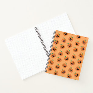 Carnet Motif Citrouille Halloween Kawaii