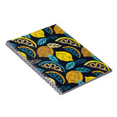 Carnet Motif Citrus Lemon Doodle Arrière - plan (Côté Droit)
