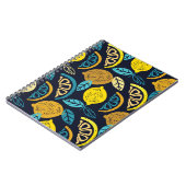 Carnet Motif Citrus Lemon Doodle Arrière - plan (Côté gauche)