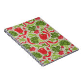 Carnet motif clair à base de légumes frais (Côté Droit)
