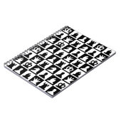 Carnet Motif classique de tableau d'échec noir et blanc (Côté gauche)