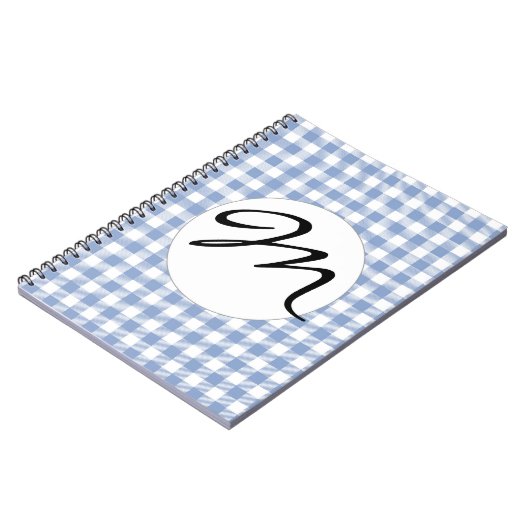 Carnet Motif classique En vichy bleu coché (Côté gauche)