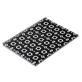 carnet motif classique noir et blanc (Côté gauche)