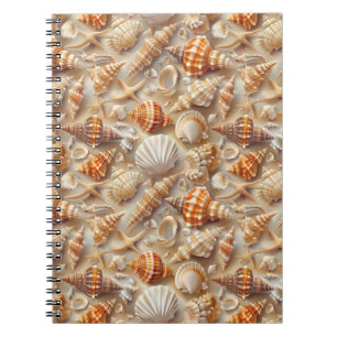 Carnet Motif Coastal Elegance Seashell