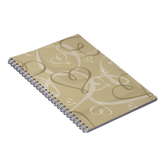Carnet Motif coeur d'or (Côté Droit)