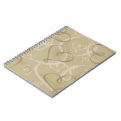 Carnet Motif coeur d'or (Côté gauche)