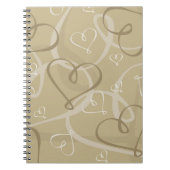 Carnet Motif coeur d'or (Devant)