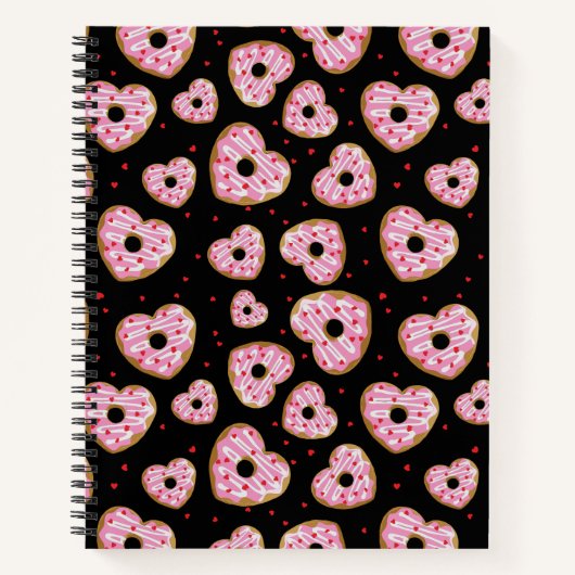 Carnet Motif Coeur rose mignon (Devant)