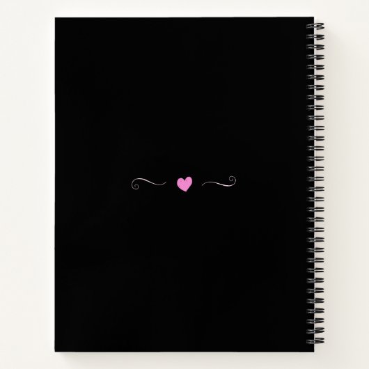 Carnet Motif Coeurs roses (Dos)