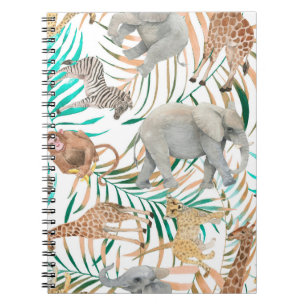Carnet Motif coloré à la main avec col à eau