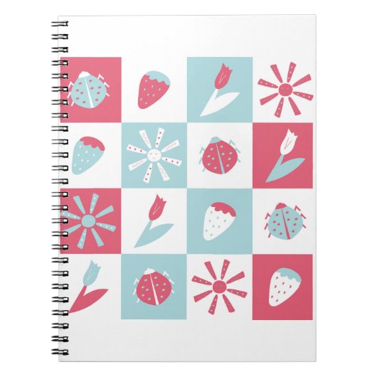 Carnet motif coloré amusant (Devant)