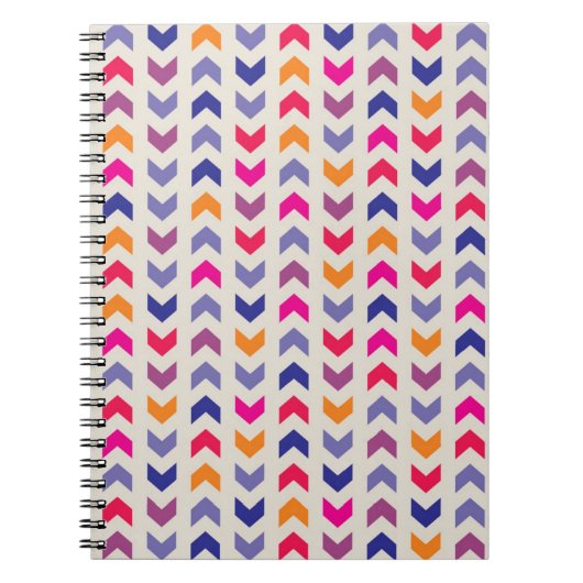 Carnet motif coloré Aztec Chevron (Devant)