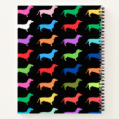 Carnet Motif coloré Dachshund (Dos)