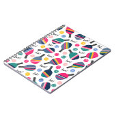 Carnet Motif Coloré de Pickleball (Côté gauche)
