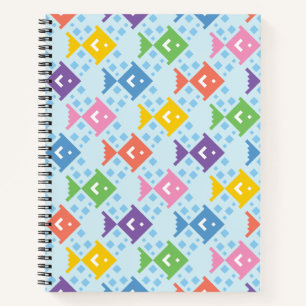 Carnet Motif coloré de poissons de l'océan