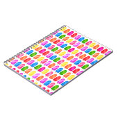 Carnet Motif coloré de sucette glacée Popsicle (Côté gauche)